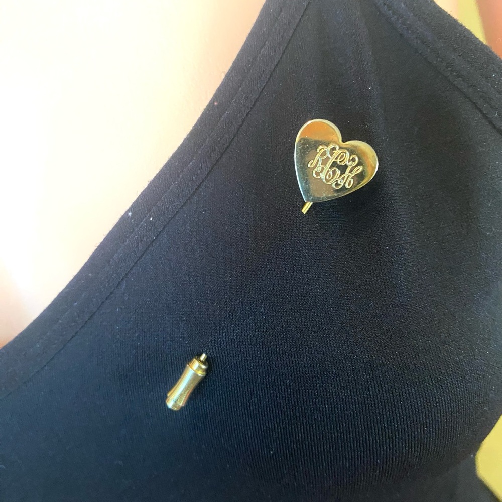 Vintage gold metal pin